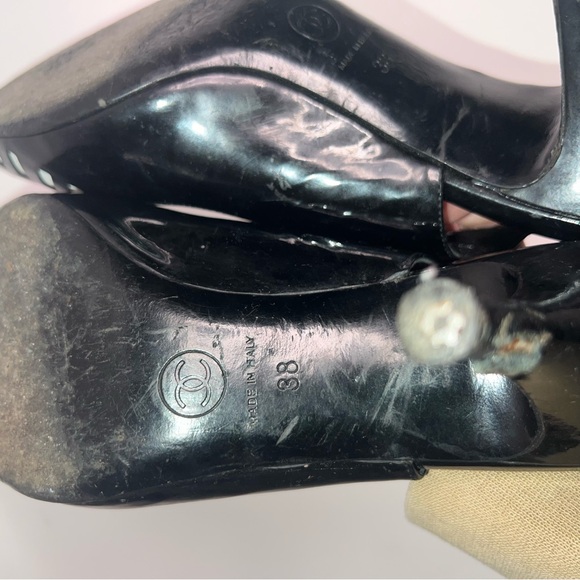 Chanel Pointed Toe Slingback Heels *Flawed - Picture 10 of 10